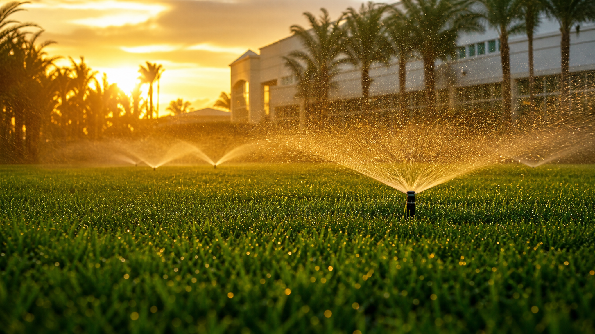 Commercial irrigation system management on a Florida property